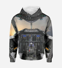 Thumbnail for Boeing 787 Cockpit Printed 3D Hoodies