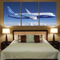Thumbnail for Boeing 787 Dreamliner Printed Canvas Posters (3 Pieces) Aviation Shop 