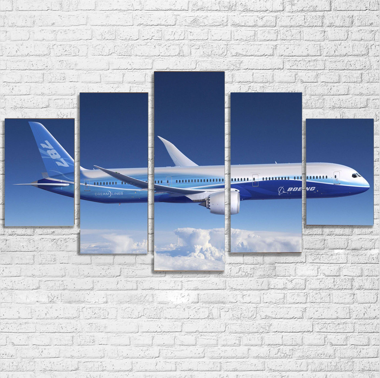 Boeing 787 Dreamliner Printed Multiple Canvas Poster Aviation Shop 