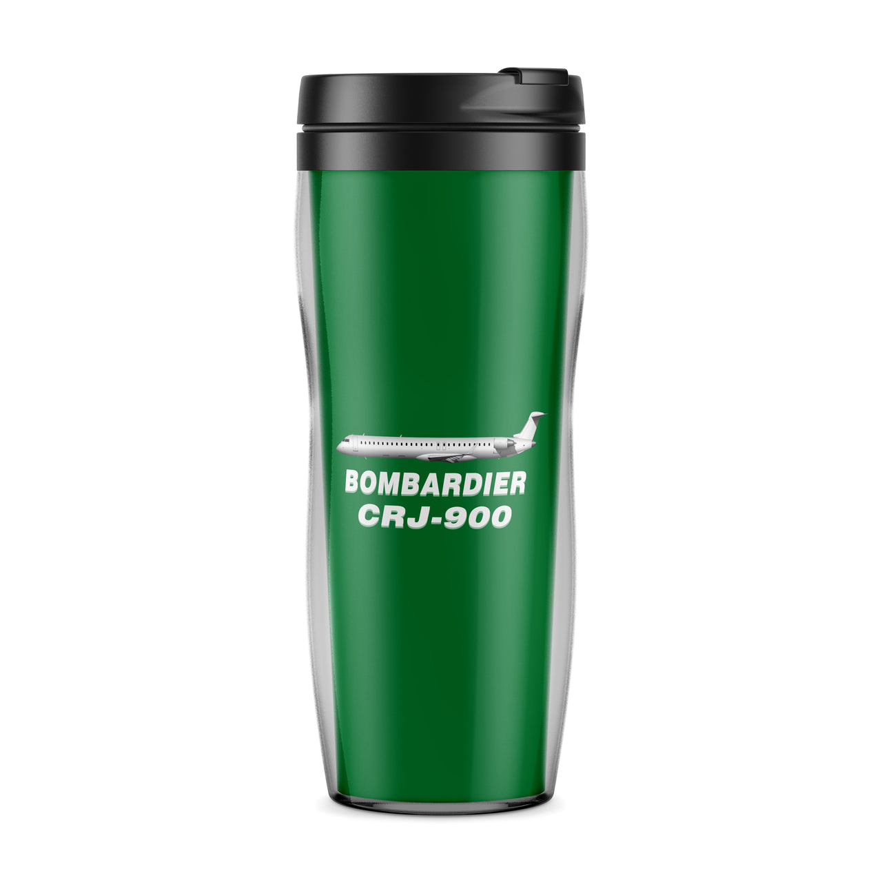 The Bombardier CRJ-900 Designed Plastic Travel Mugs