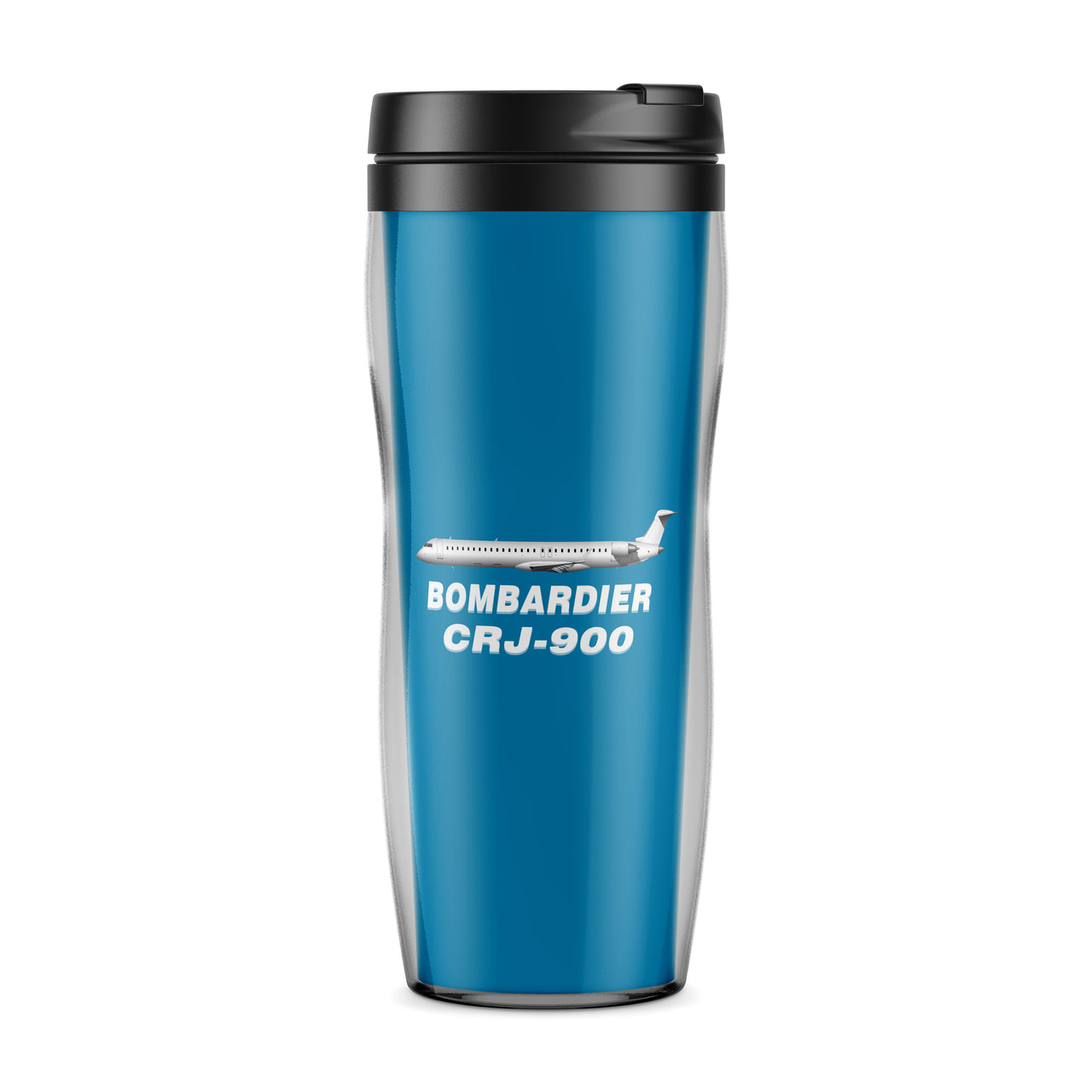 The Bombardier CRJ-900 Designed Plastic Travel Mugs