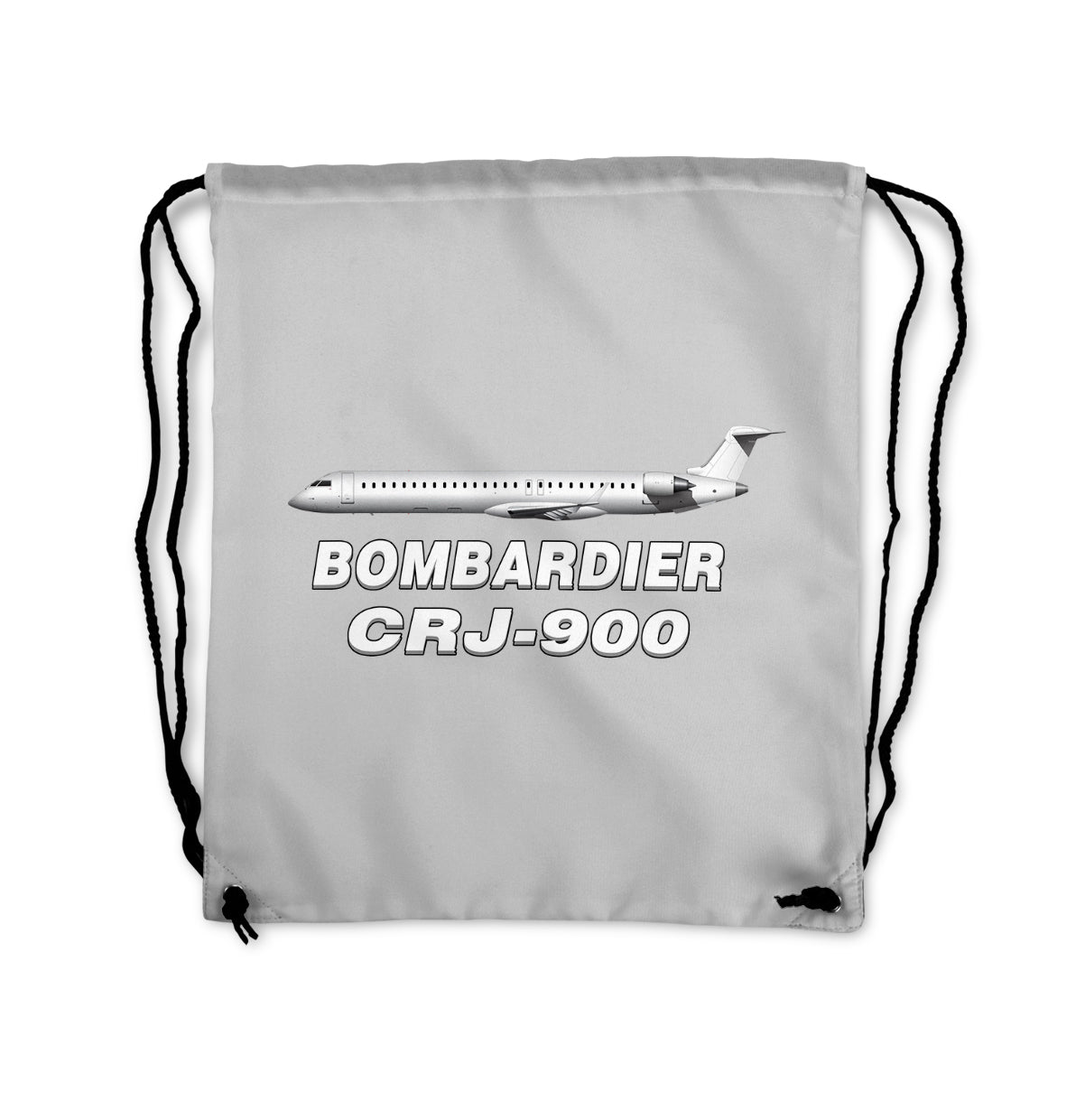 Bombardier CRJ-900 Designed Drawstring Bags