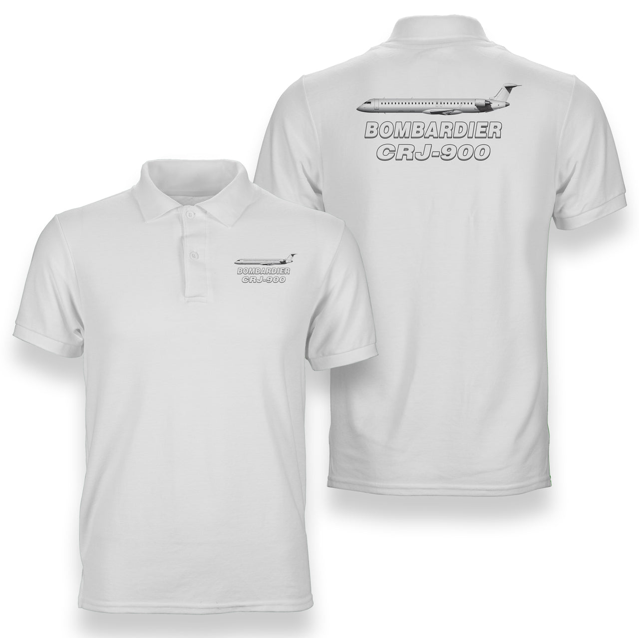 The Bombardier CRJ-900 Designed Double Side Polo T-Shirts