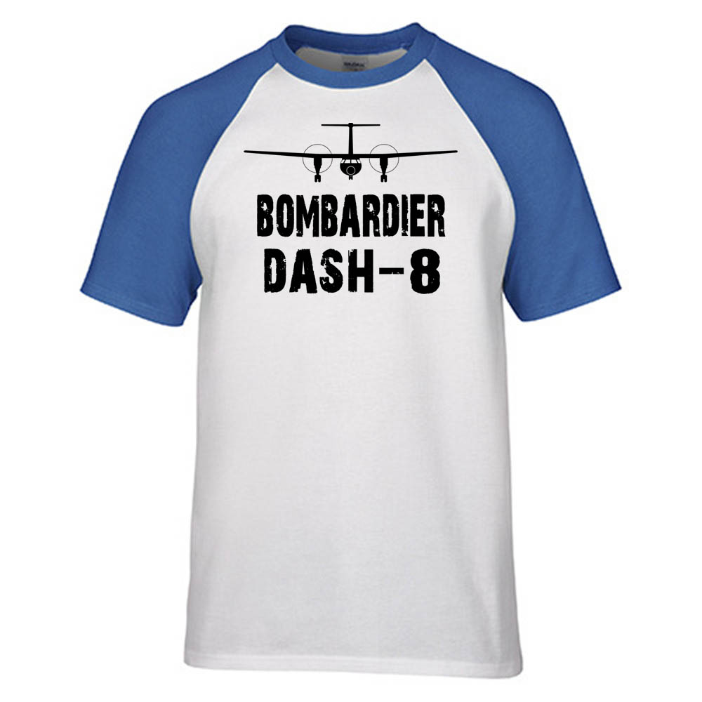 Bombardier Dash-8 & Plane Designed Raglan T-Shirts