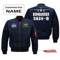 Thumbnail for Bombardier Dash-8 Silhouette & Designed Pilot Jackets (Customizable)