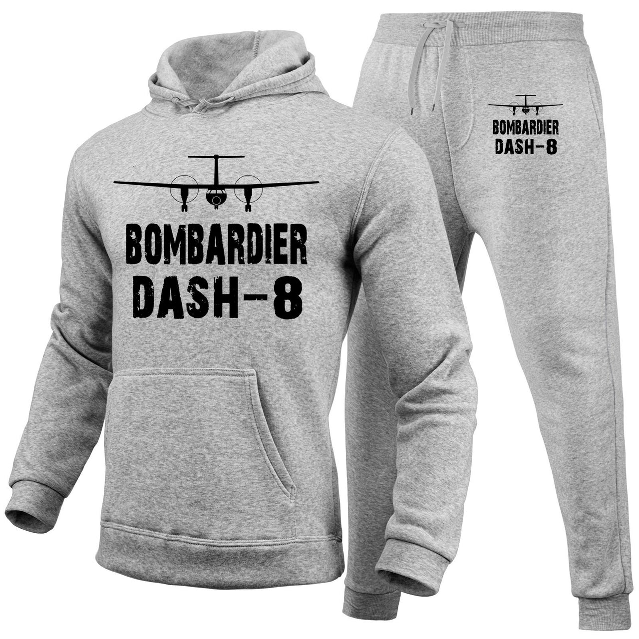 Bombardier Dash-8 & Plane Designed Hoodies & Sweatpants Set