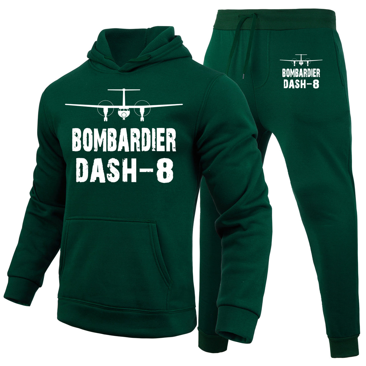 Bombardier Dash-8 & Plane Designed Hoodies & Sweatpants Set