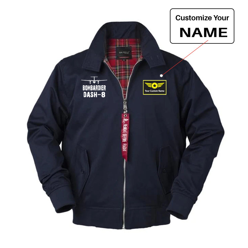 Bombardier Dash-8 & Plane Designed Vintage Style Jackets
