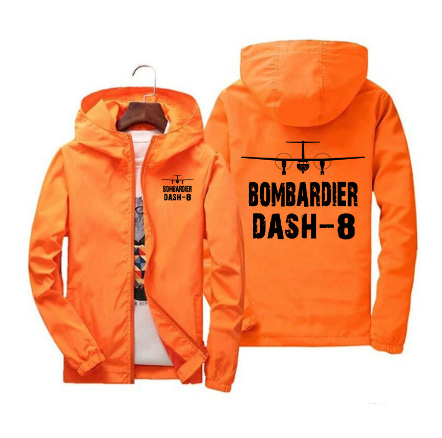 Bombardier Dash-8 & Plane Designed Windbreaker Jackets