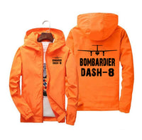 Thumbnail for Bombardier Dash-8 & Plane Designed Windbreaker Jackets
