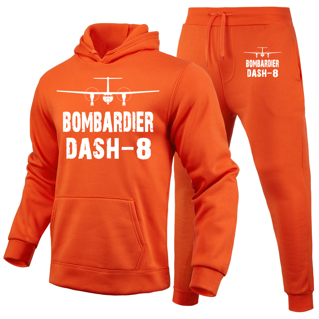 Bombardier Dash-8 & Plane Designed Hoodies & Sweatpants Set