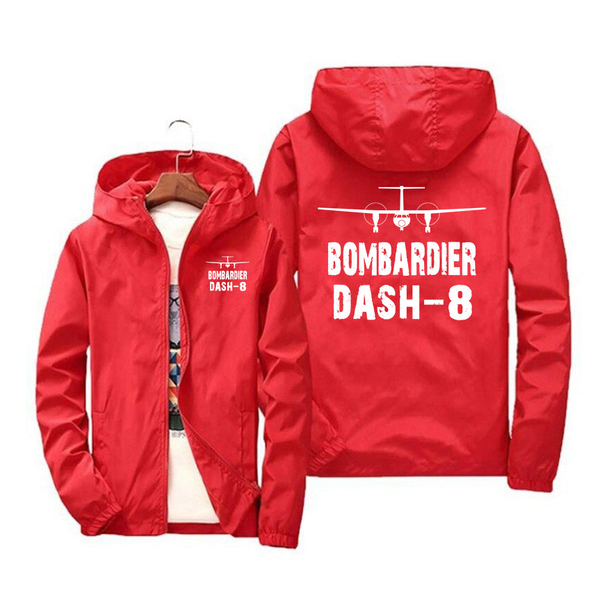 Bombardier Dash-8 & Plane Designed Windbreaker Jackets