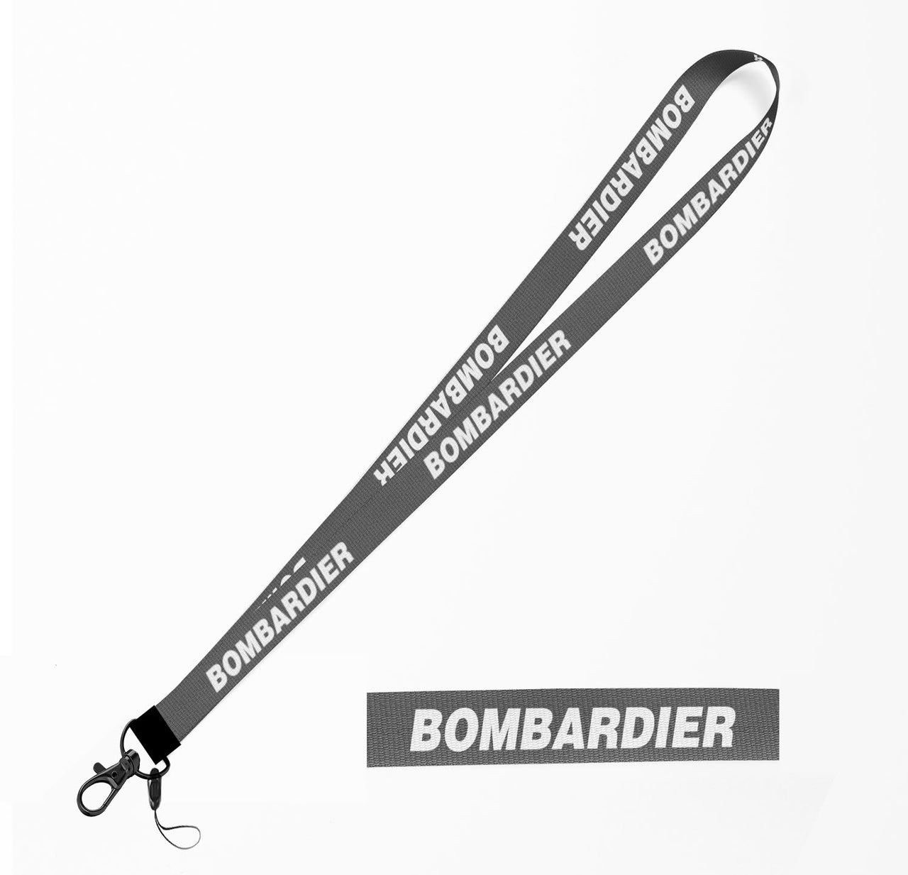 Bombardier & Text Designed Lanyard & ID Holders