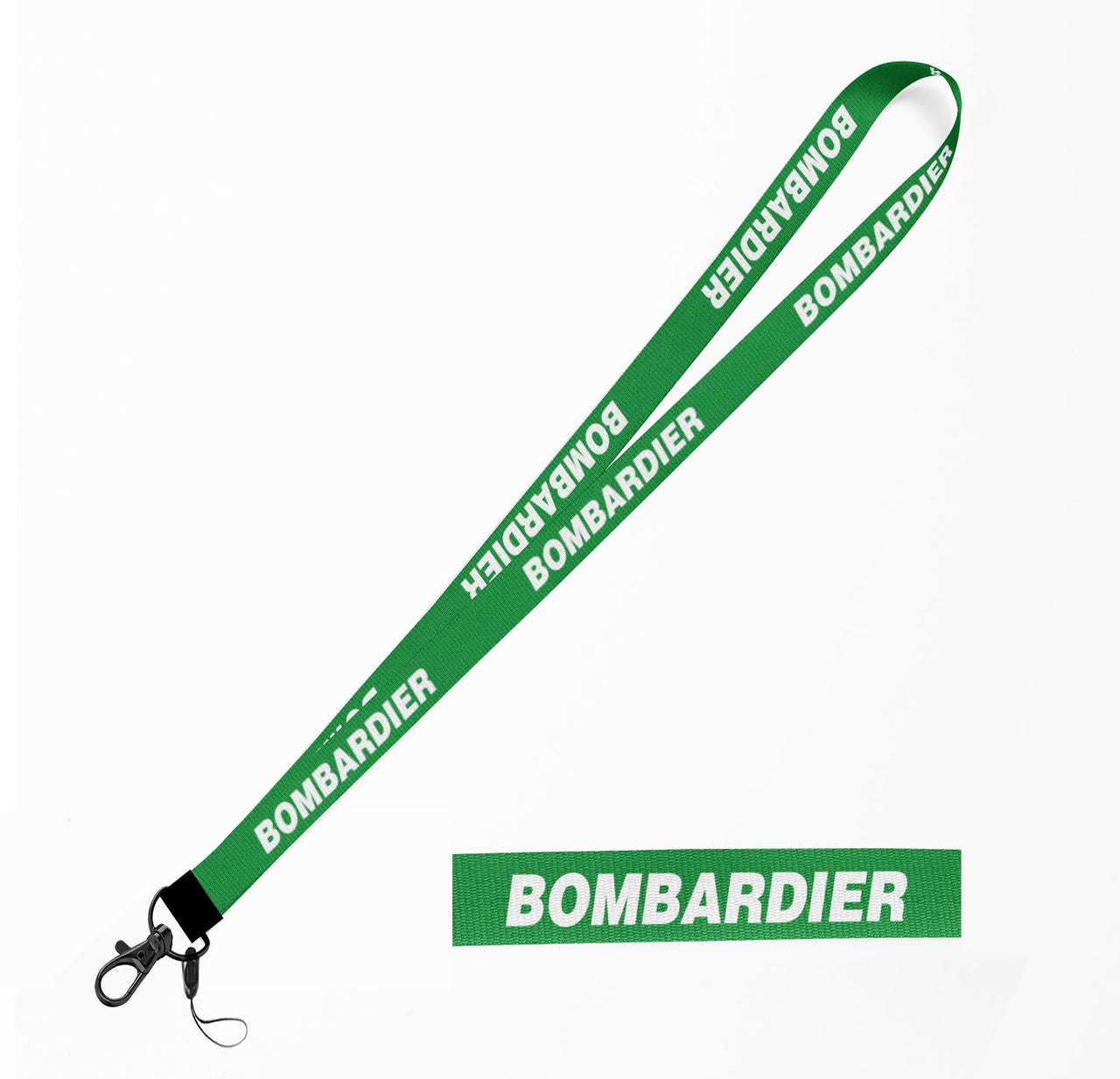 Bombardier & Text Designed Lanyard & ID Holders