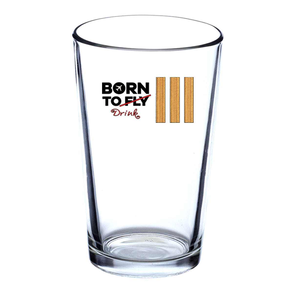 Born To Drink & 3 Lines Designed Beer & Water Glasses