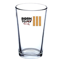 Thumbnail for Born To Drink & 3 Lines Designed Beer & Water Glasses