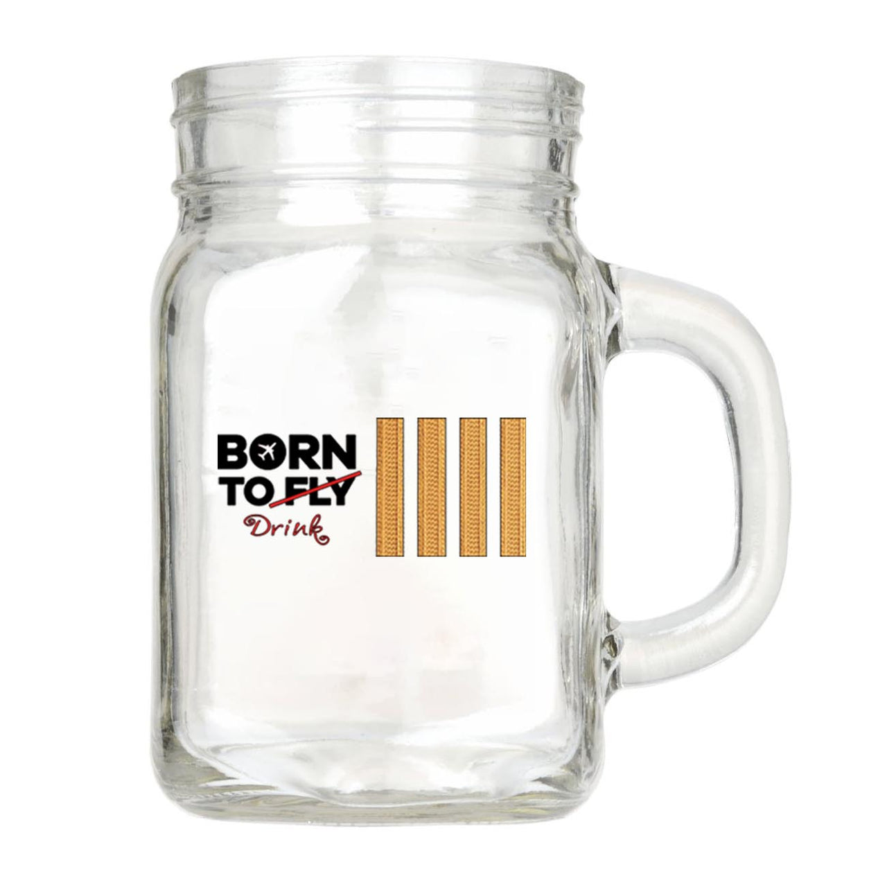 Born To Drink & 4 Lines Designed Cocktail Glasses