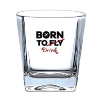Thumbnail for Born To Drink Designed Whiskey Glass