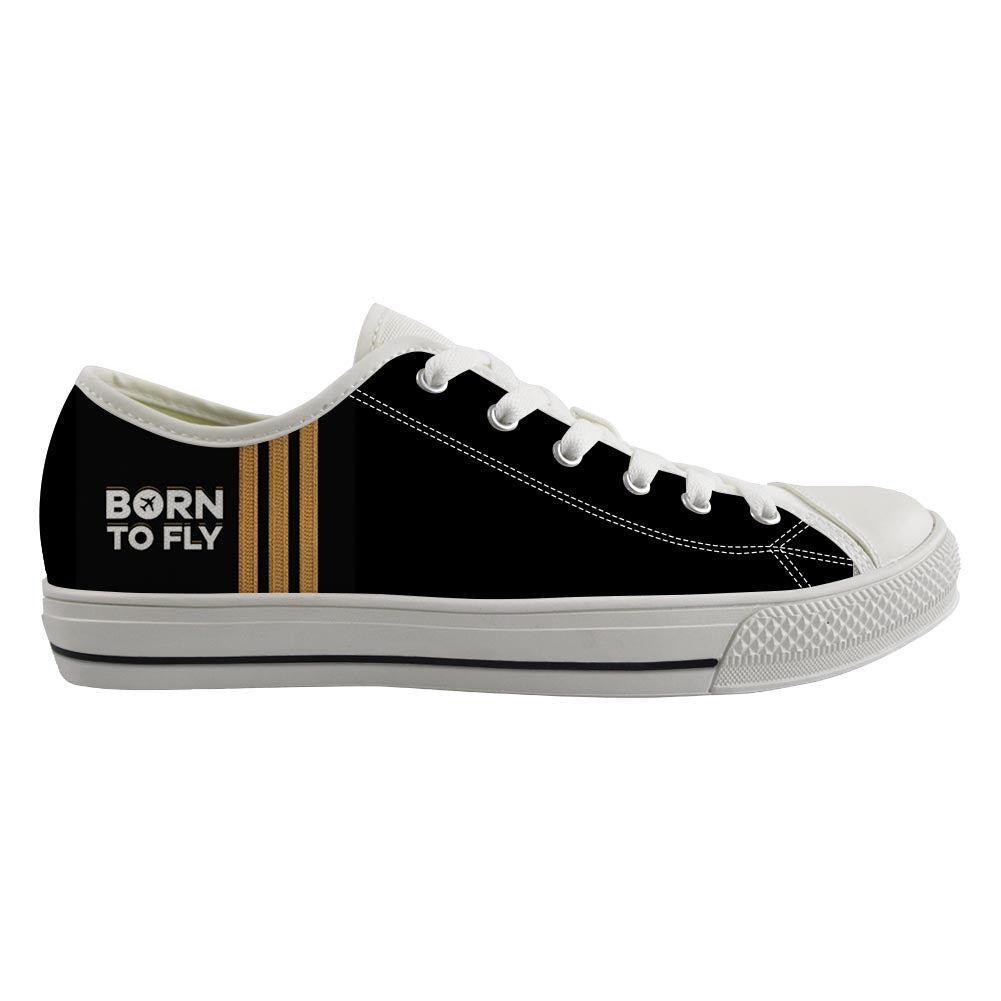 Born To Fly 3 Lines Designed Canvas Shoes (Women)