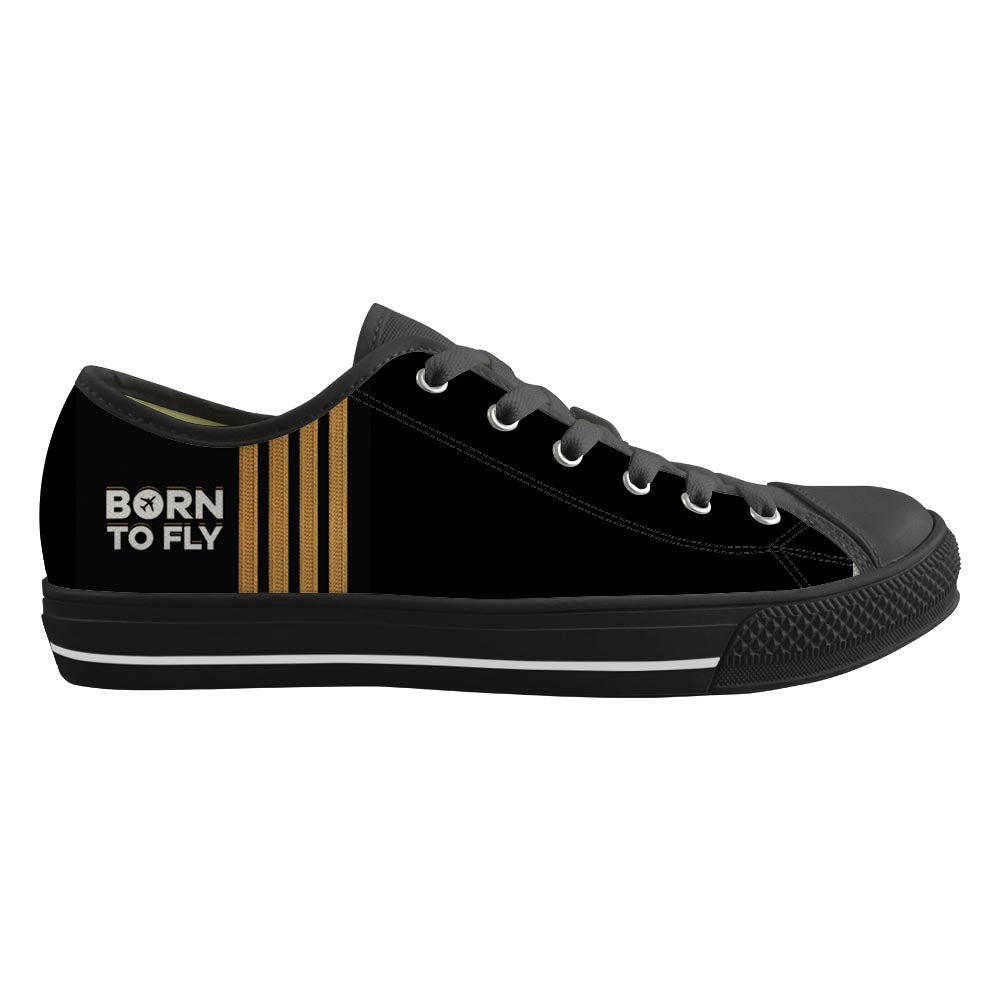 Born To Fly 4 Lines Designed Canvas Shoes (Women)