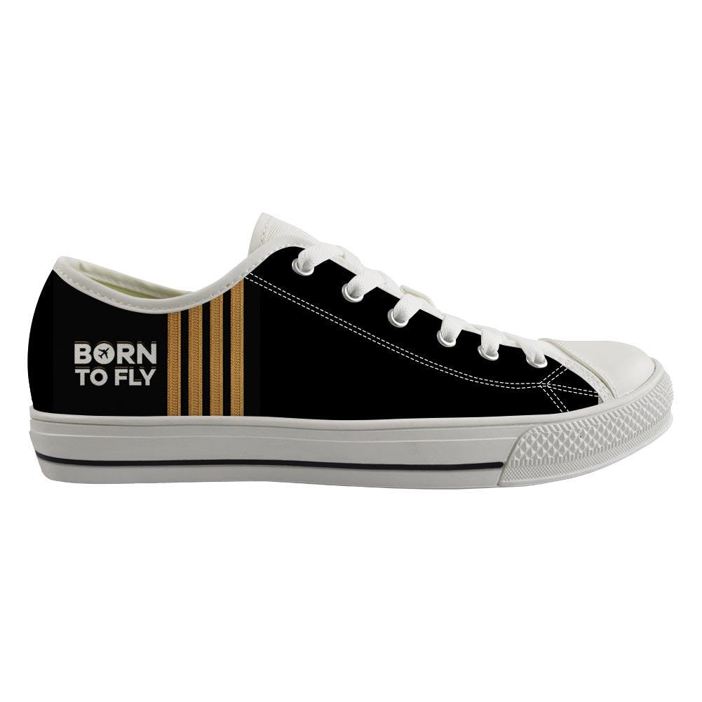 Born To Fly 4 Lines Designed Canvas Shoes (Women)