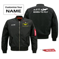 Thumbnail for Born To Fly Designed Pilot Jackets (Customizable)