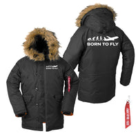 Thumbnail for Born To Fly Designed Parka Bomber Jackets