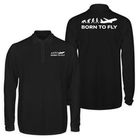 Thumbnail for Born To Fly Designed Long Sleeve Polo T-Shirts (Double-Side)