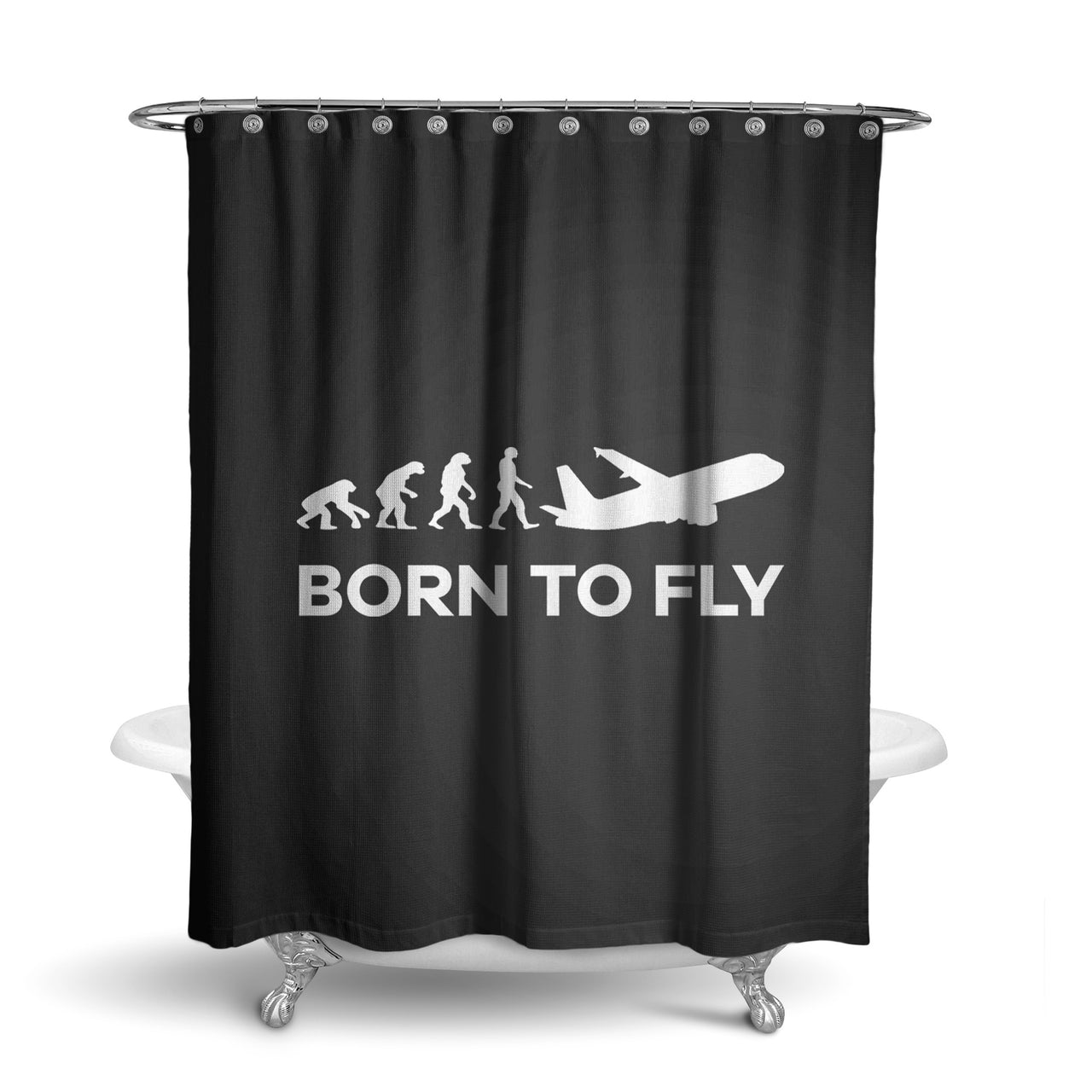 Born To Fly Designed Shower Curtains