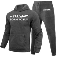 Thumbnail for Born To Fly Designed Hoodies & Sweatpants Set