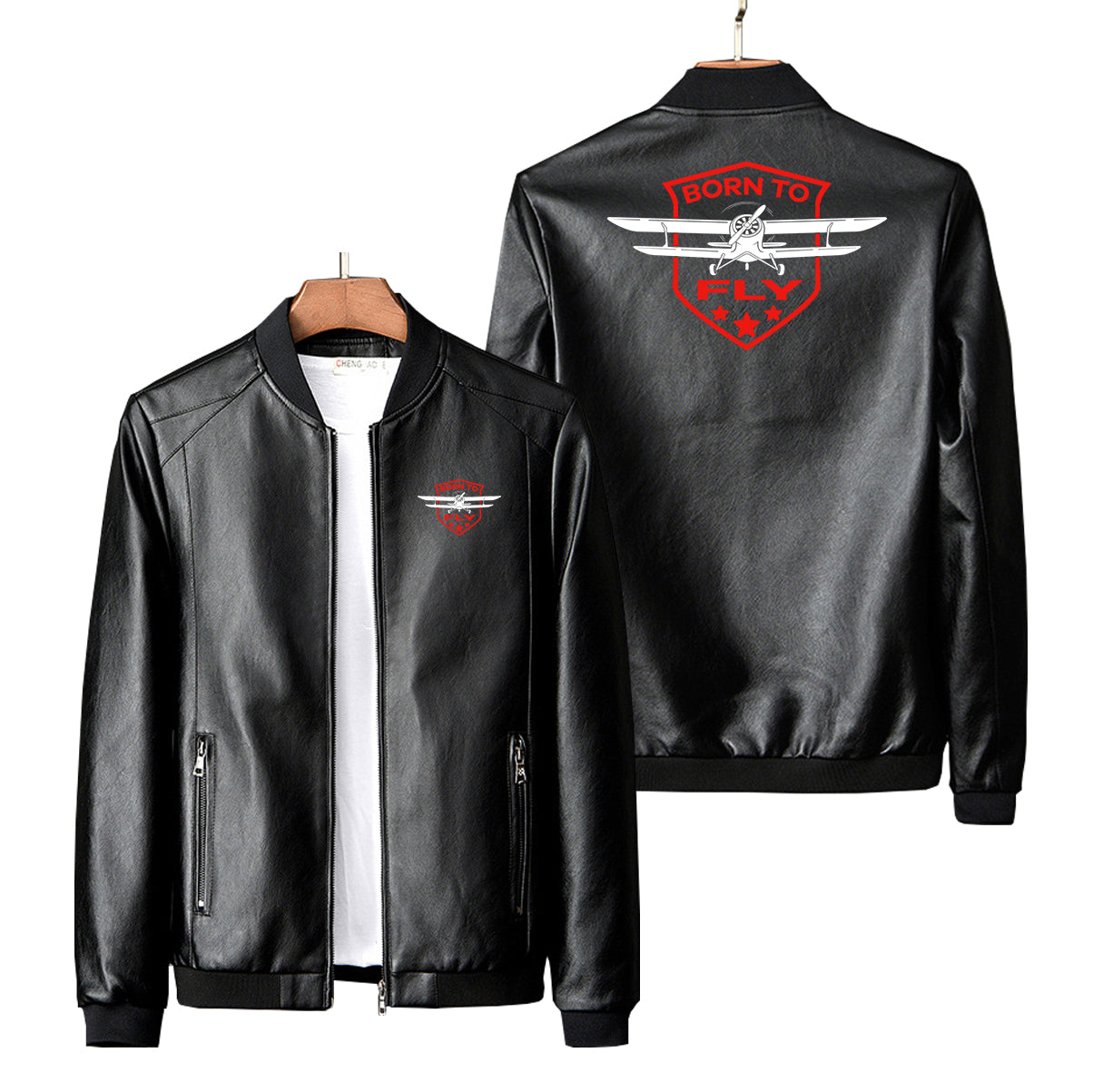 Born To Fly Designed Designed PU Leather Jackets
