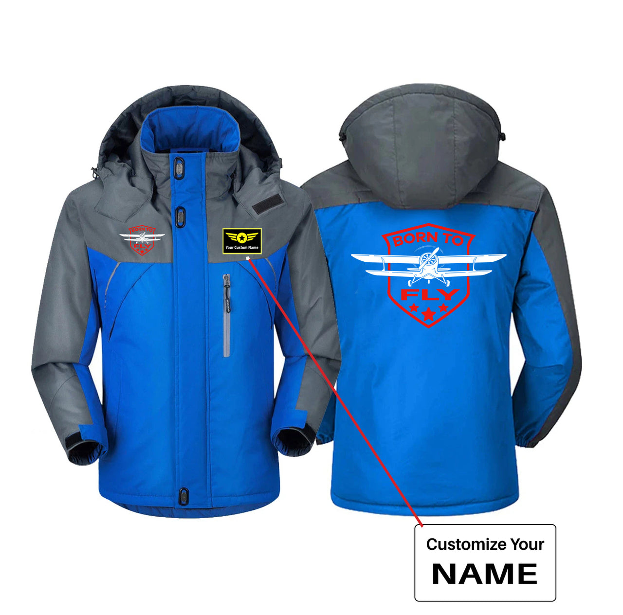 Born To Fly Designed Designed Thick Winter Jackets