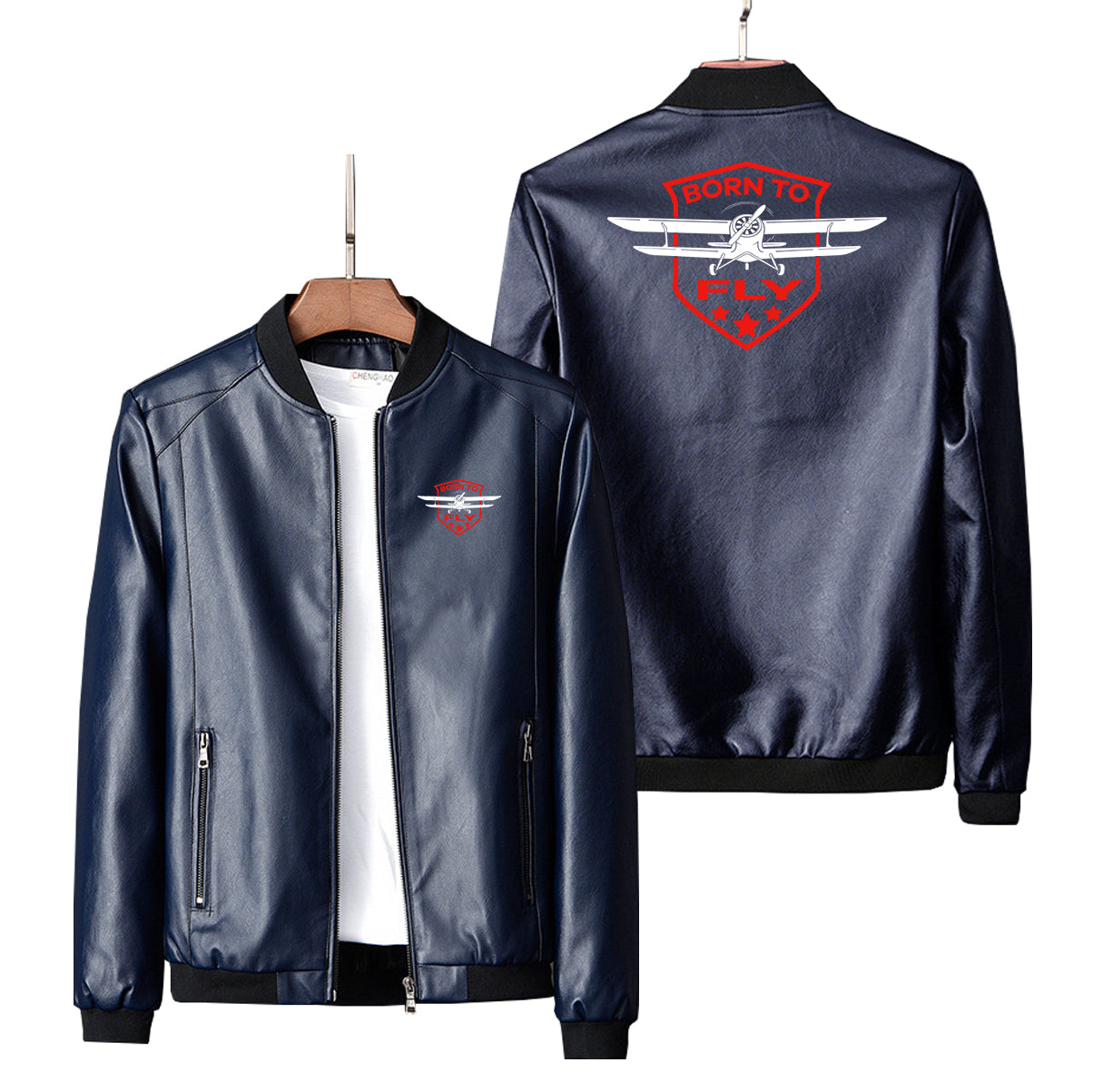 Born To Fly Designed Designed PU Leather Jackets