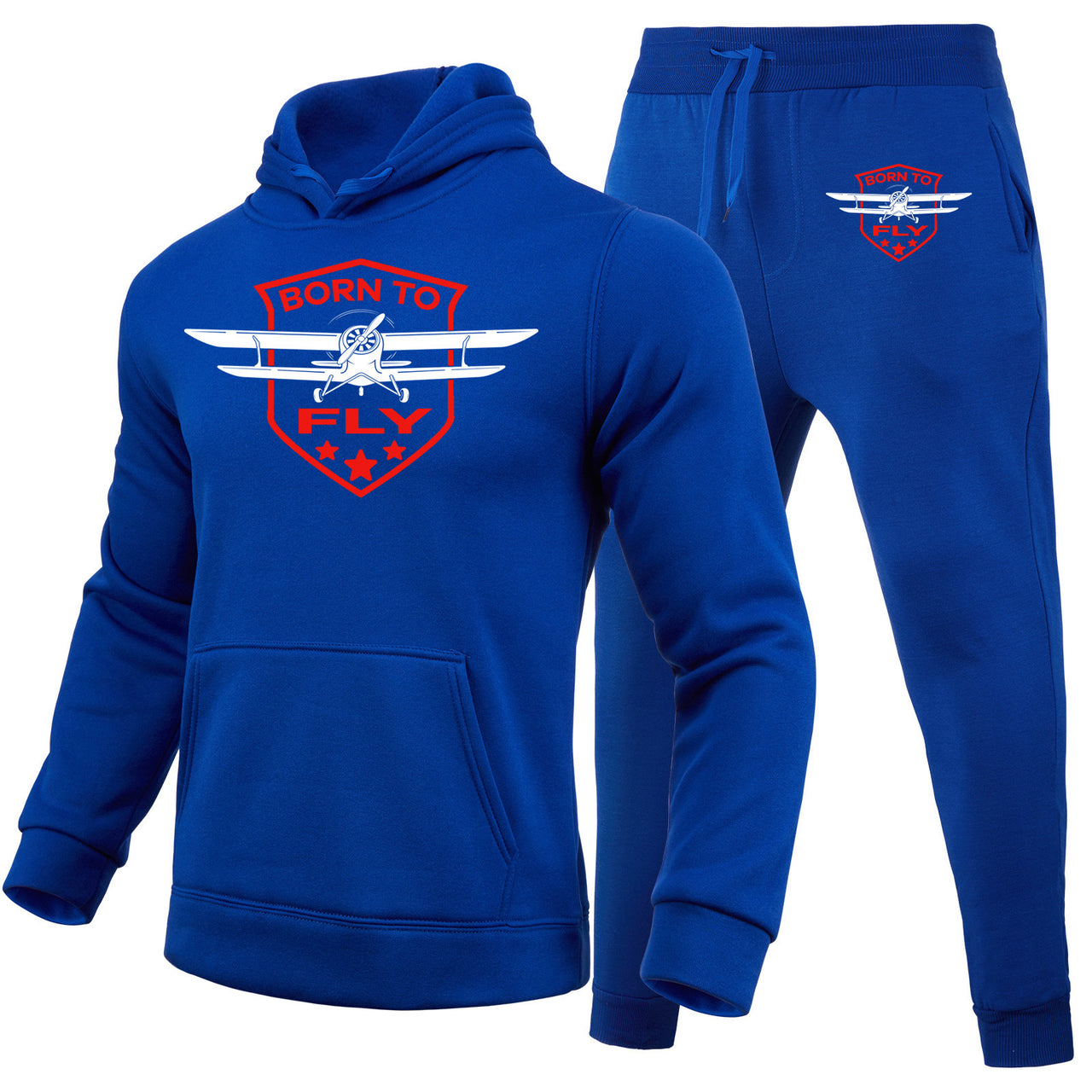 Born To Fly Designed Designed Hoodies & Sweatpants Set