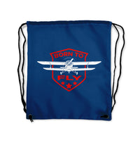 Thumbnail for Born To Fly Designed Drawstring Bags