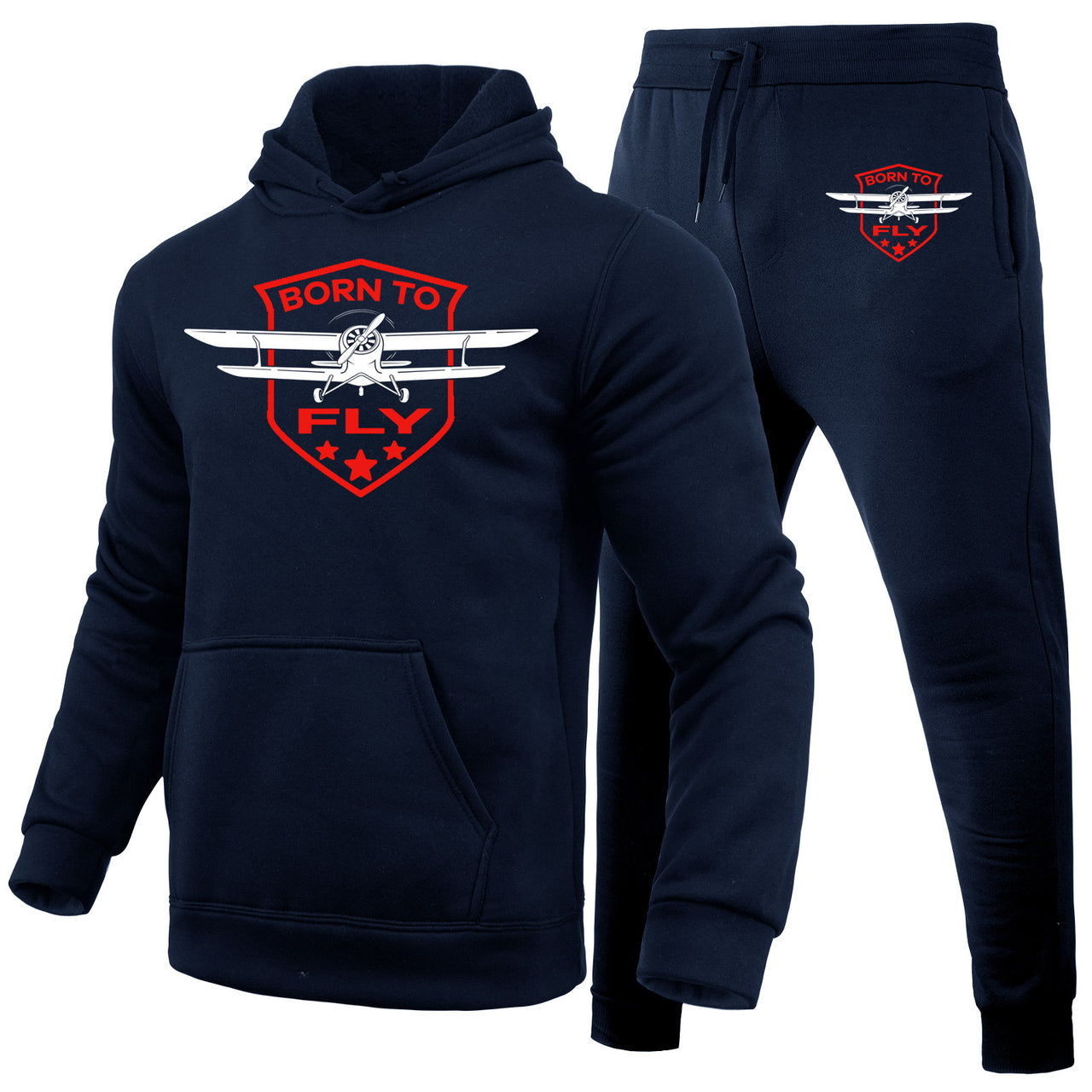 Born To Fly Designed Designed Hoodies & Sweatpants Set