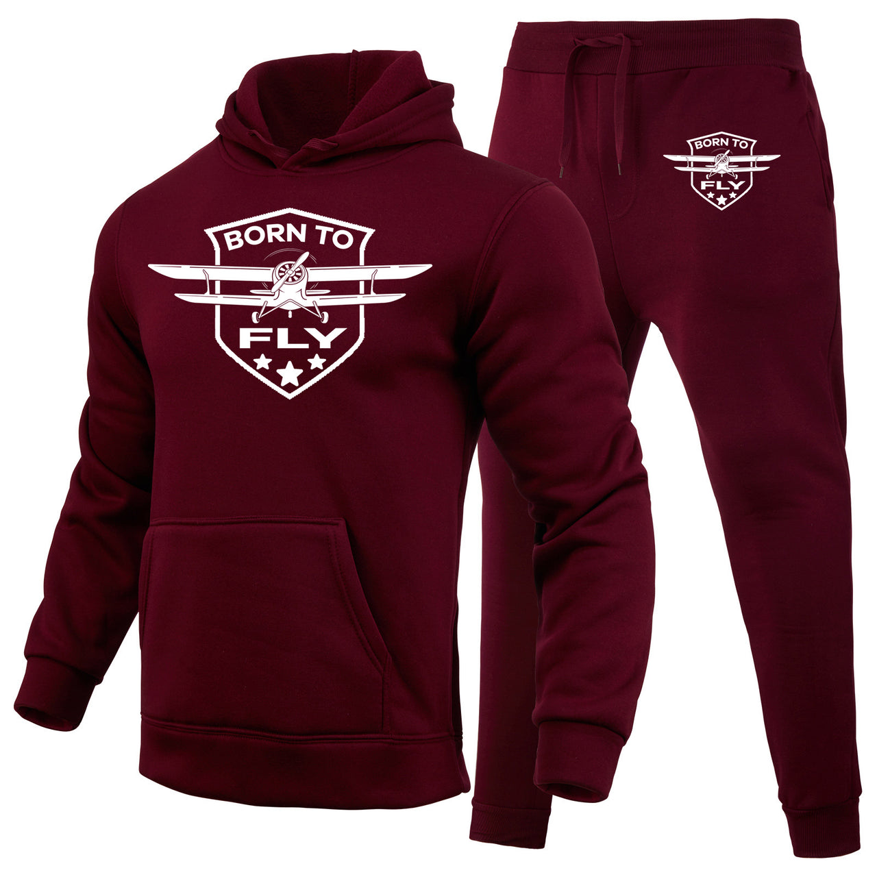 Born To Fly Designed Designed Hoodies & Sweatpants Set