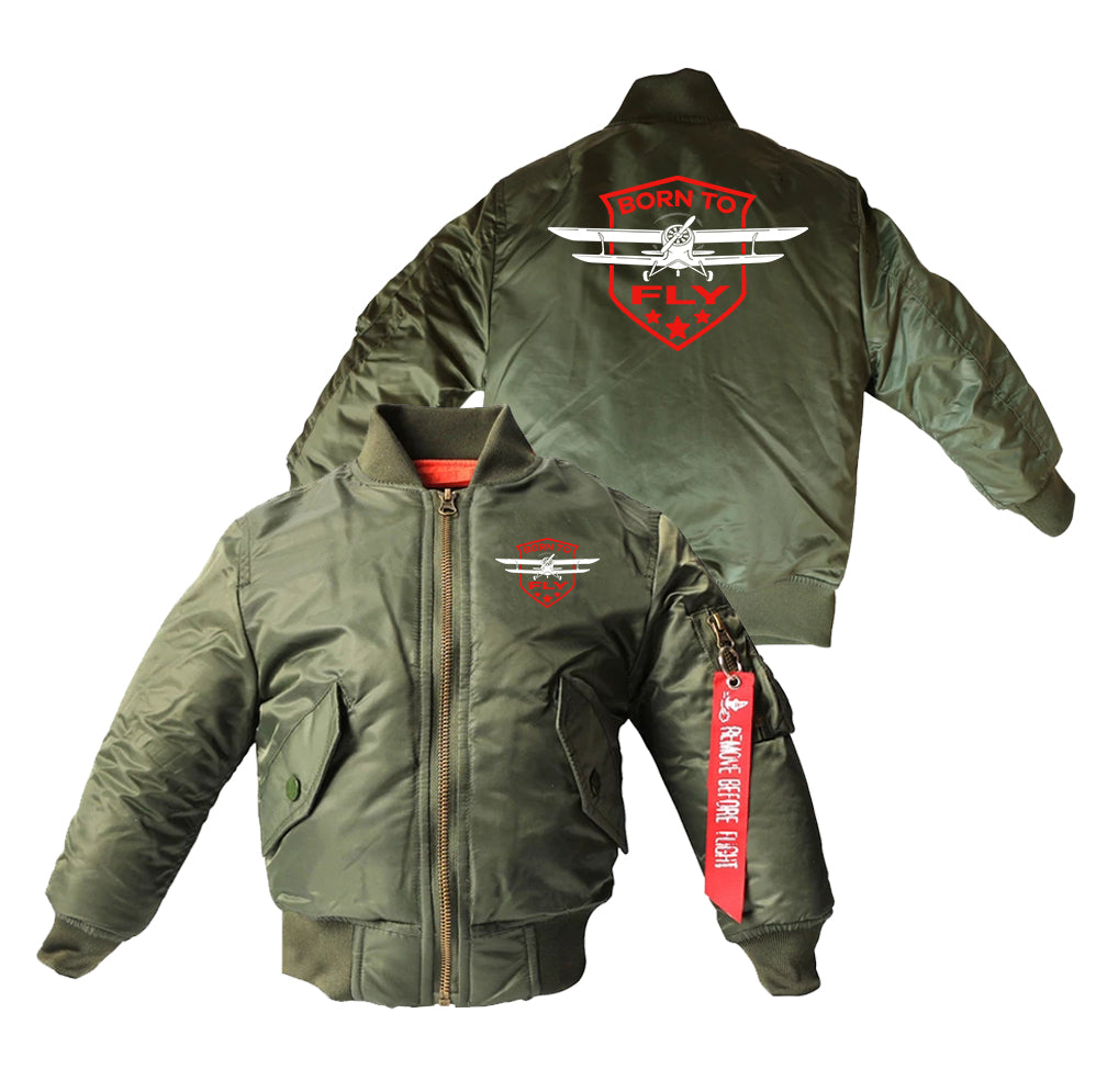 Born To Fly Designed Designed Children Bomber Jackets