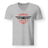 Thumbnail for Born To Fly  Designed V-Neck T-Shirts