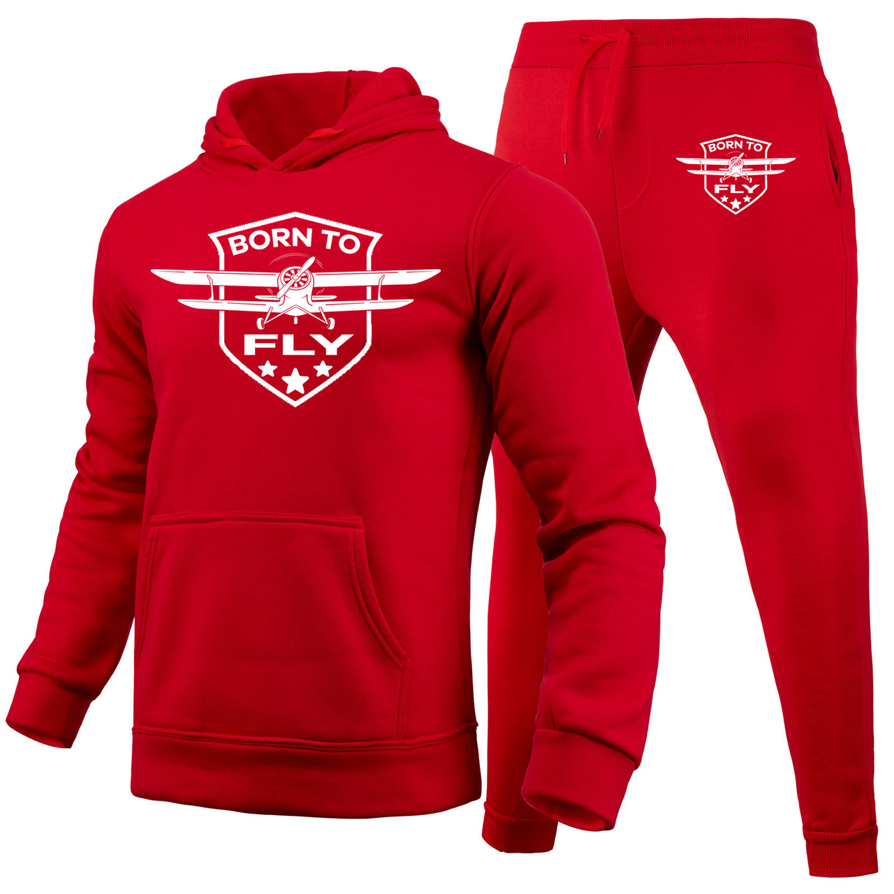 Born To Fly Designed Designed Hoodies & Sweatpants Set