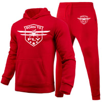 Thumbnail for Born To Fly Designed Designed Hoodies & Sweatpants Set