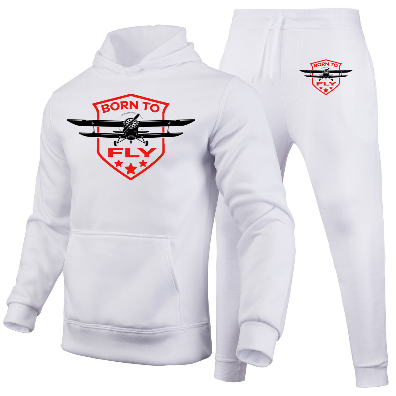 Born To Fly Designed Designed Hoodies & Sweatpants Set