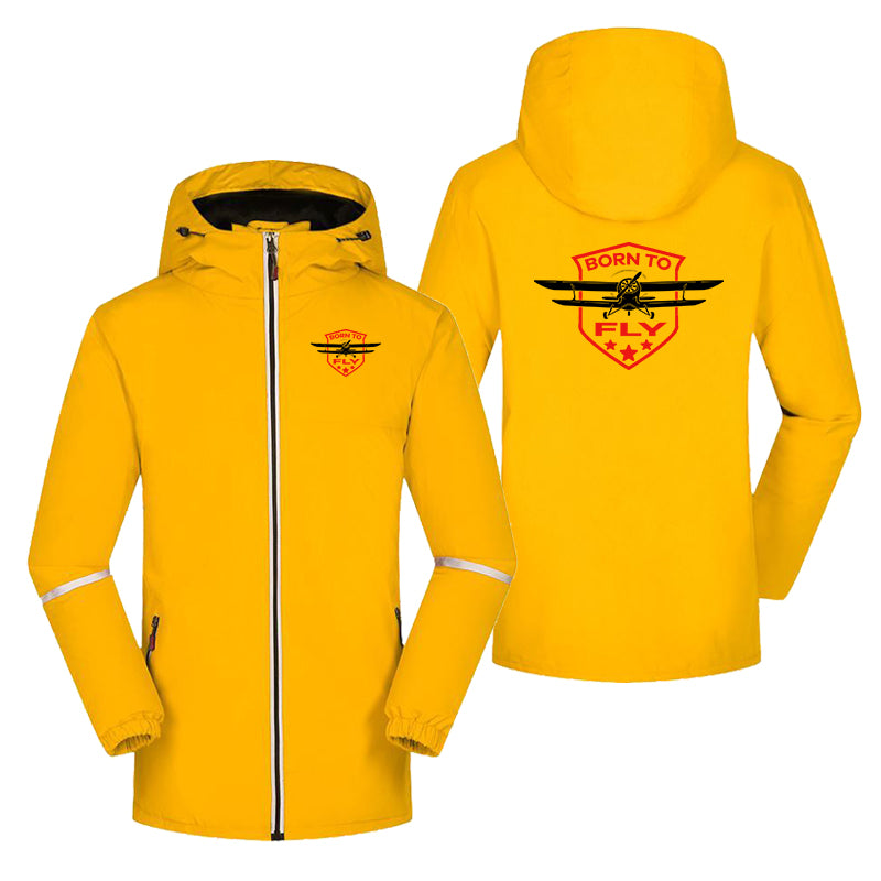 Born To Fly Designed Designed Rain Coats & Jackets