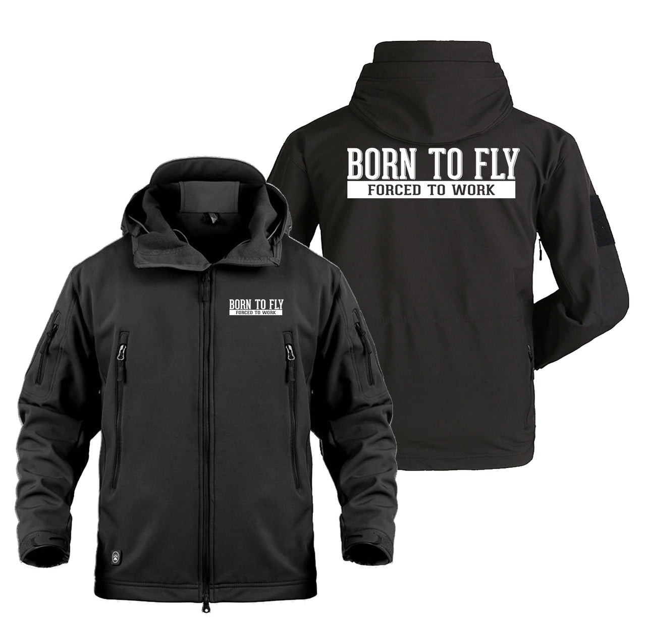 Born To Fly Forced To Work Designed Military Jackets (Customizable)