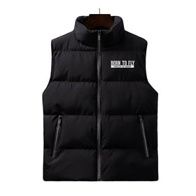 Born To Fly Forced To Work Puffy Vests