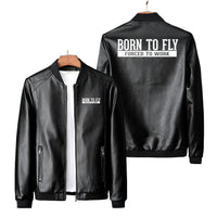 Thumbnail for Born To Fly Forced To Work Designed PU Leather Jackets