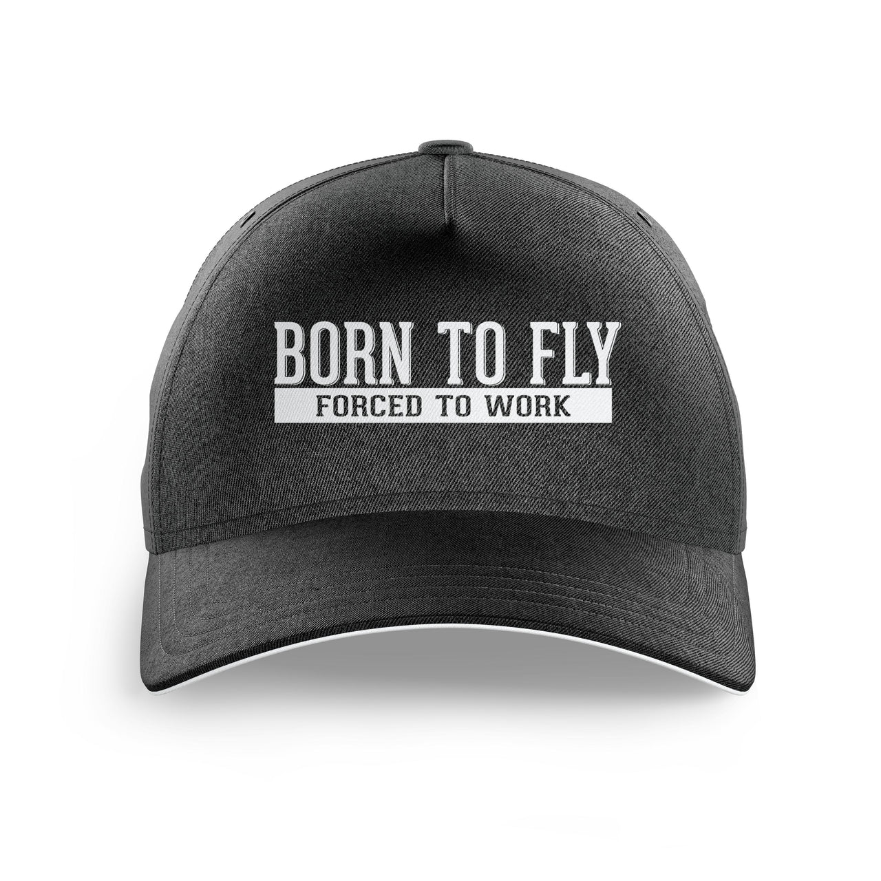 Born To Fly Forced To Work Printed Hats