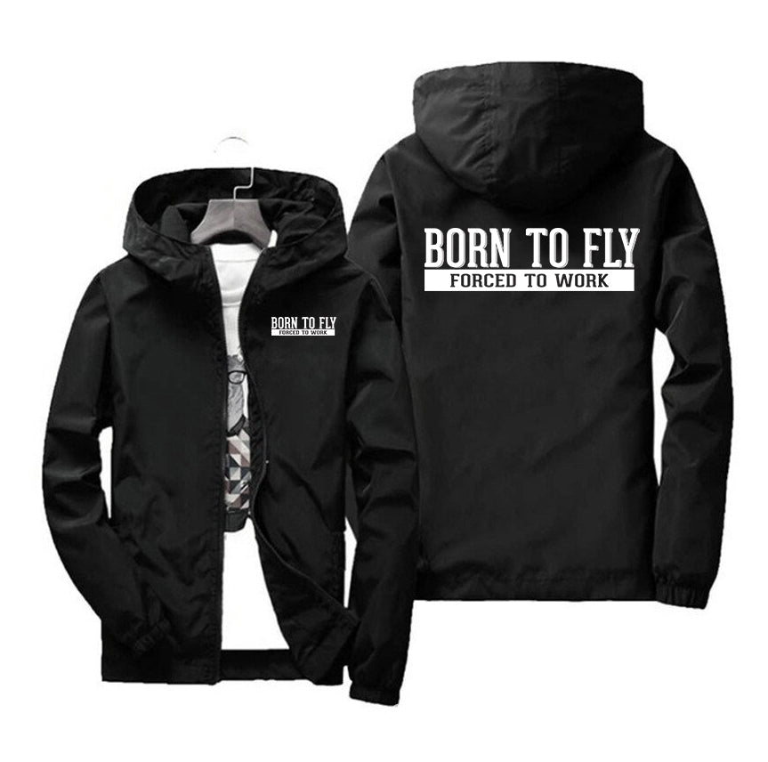 Born To Fly Forced To Work Designed Windbreaker Jackets