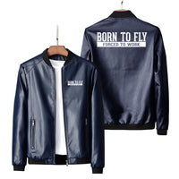 Thumbnail for Born To Fly Forced To Work Designed PU Leather Jackets
