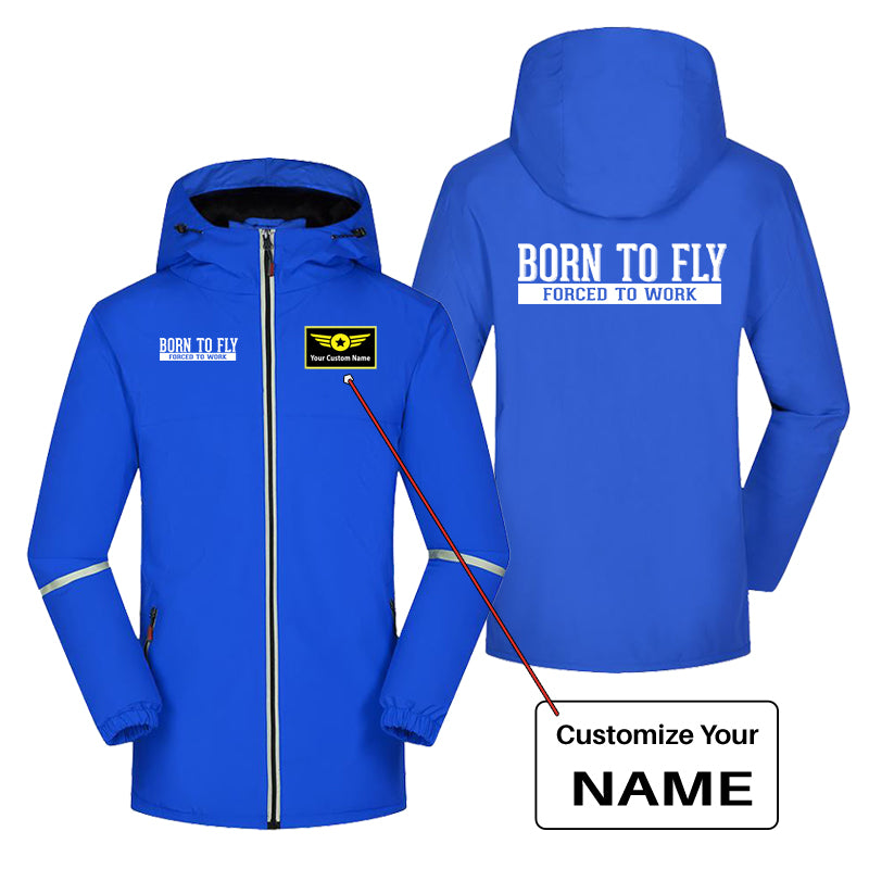 Born To Fly Forced To Work Designed Rain Coats & Jackets
